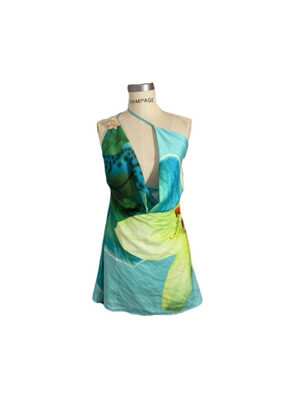 NWT peppermayo women's Aiva mini dress turquoise floral sz AU 10/ US 6A